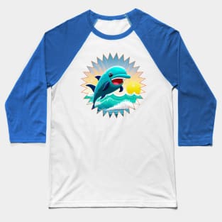 Dolphin jumping Baseball T-Shirt